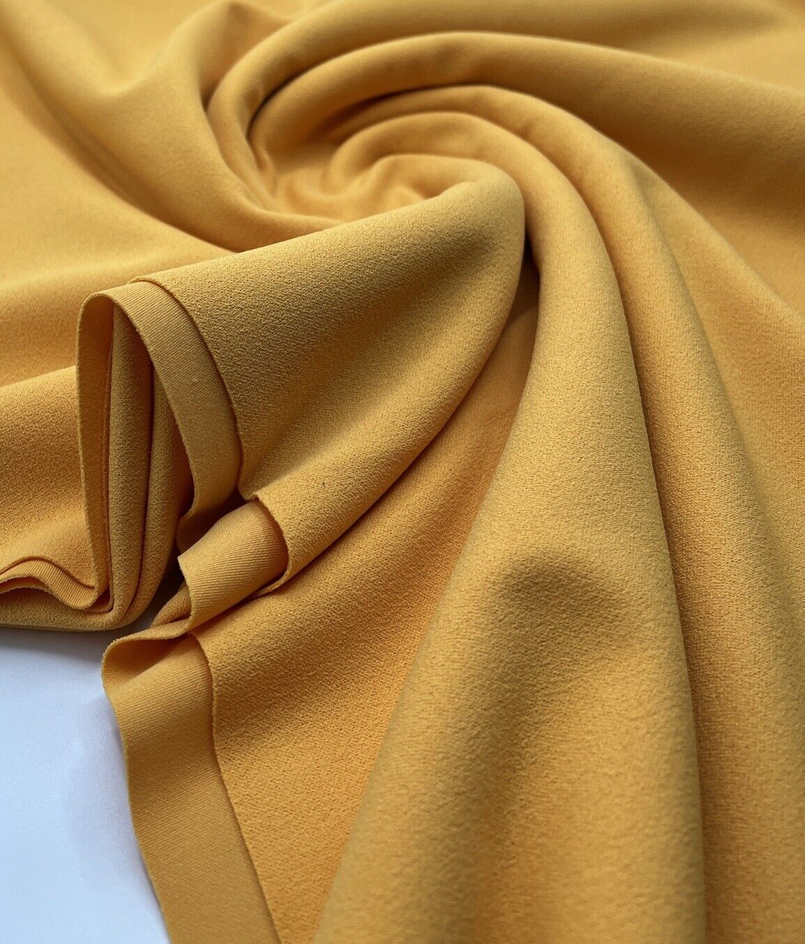 Plain Orange Scuba Crepe Stretch Jersey Fabric 4 Way Stretch - T9 Fabrics