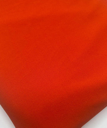 Plain Orange Scuba Crepe Stretch Jersey Fabric 4 Way Stretch - T9 Fabrics