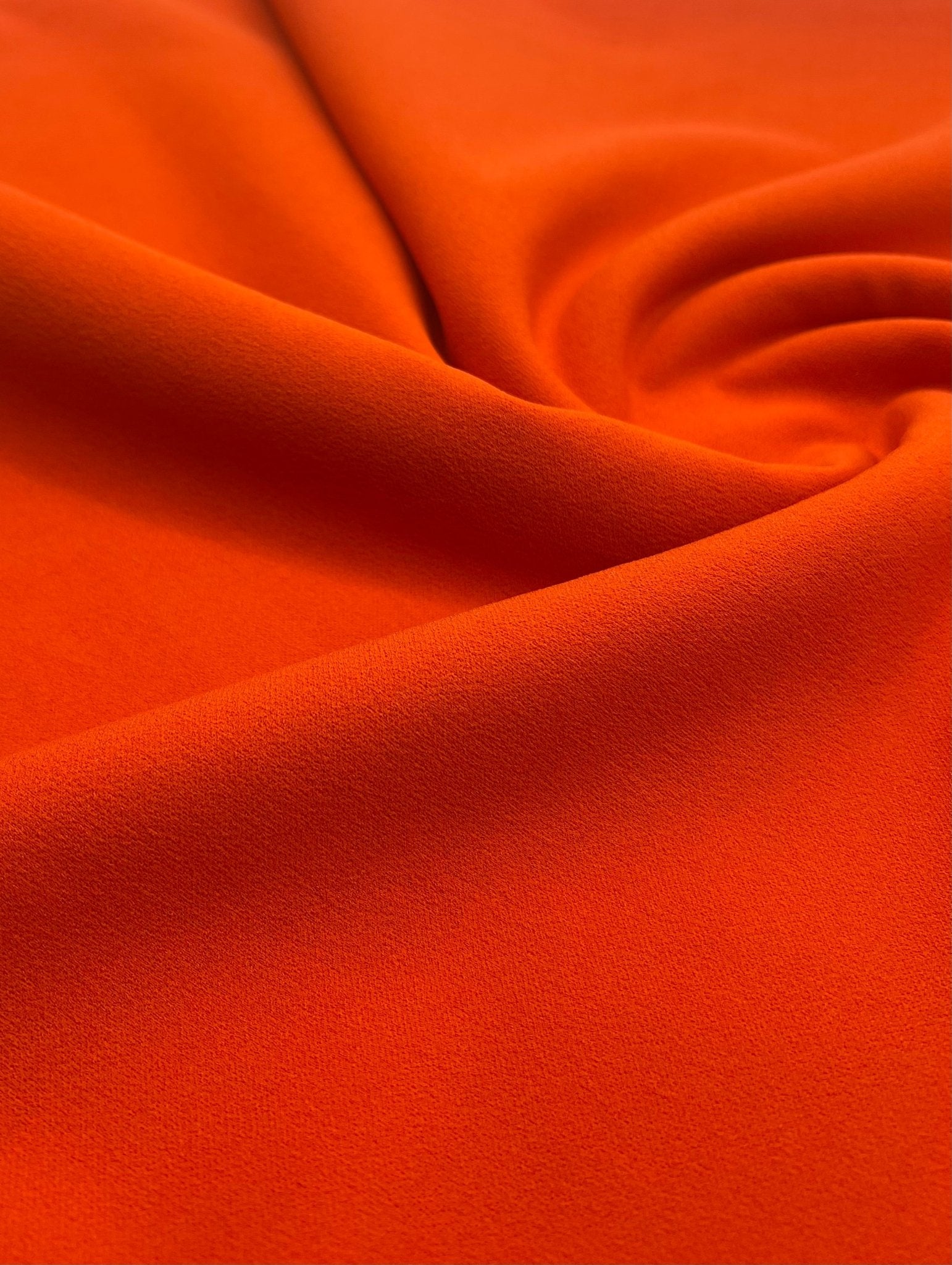 Plain Orange Scuba Crepe Stretch Jersey Fabric 4 Way Stretch - T9 Fabrics