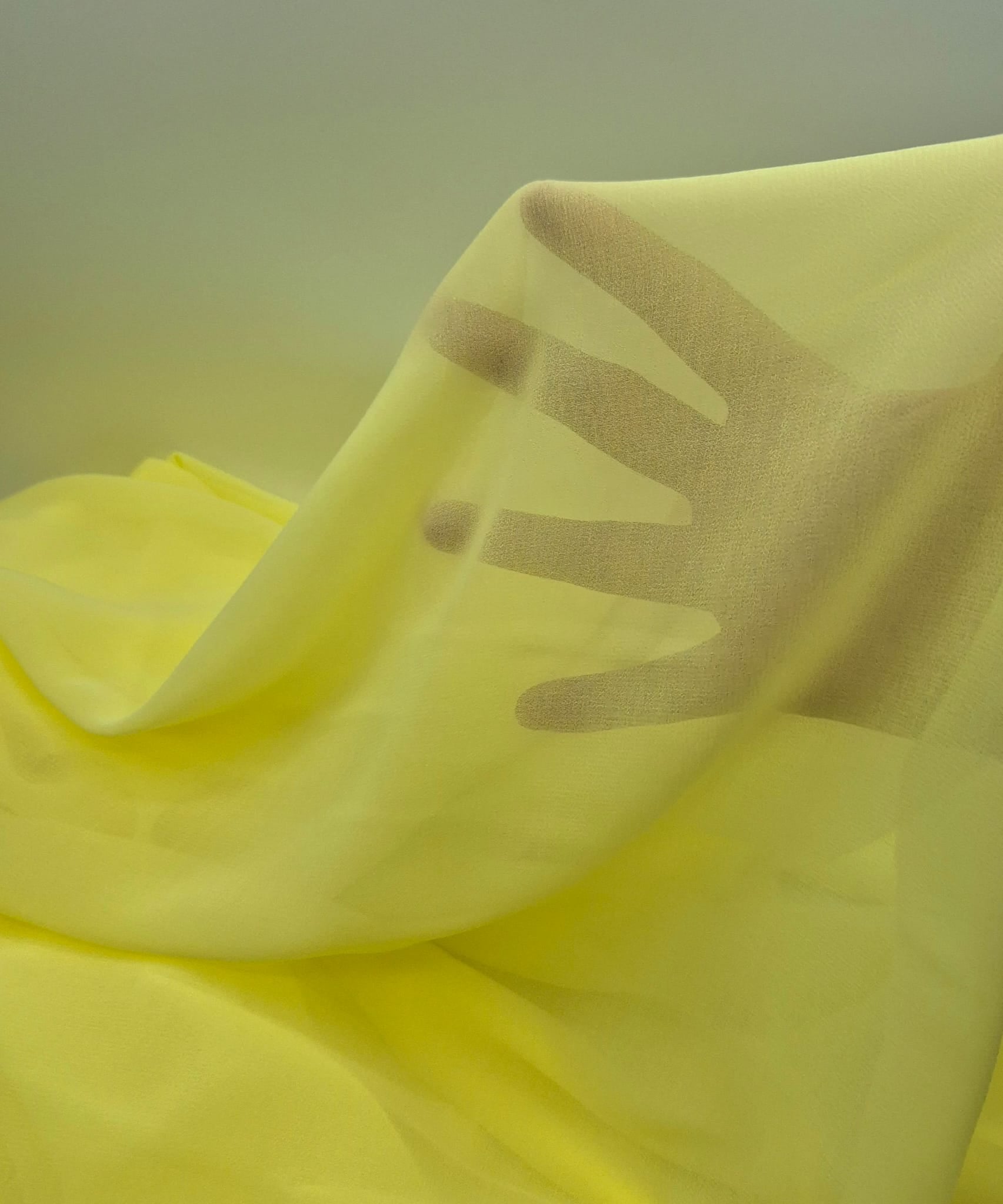 Plain Pale Yellow Chiffon Sheer Dress Bridal Fabric - T9 Fabrics