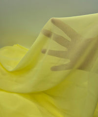 Plain Pale Yellow Chiffon Sheer Dress Bridal Fabric - T9 Fabrics