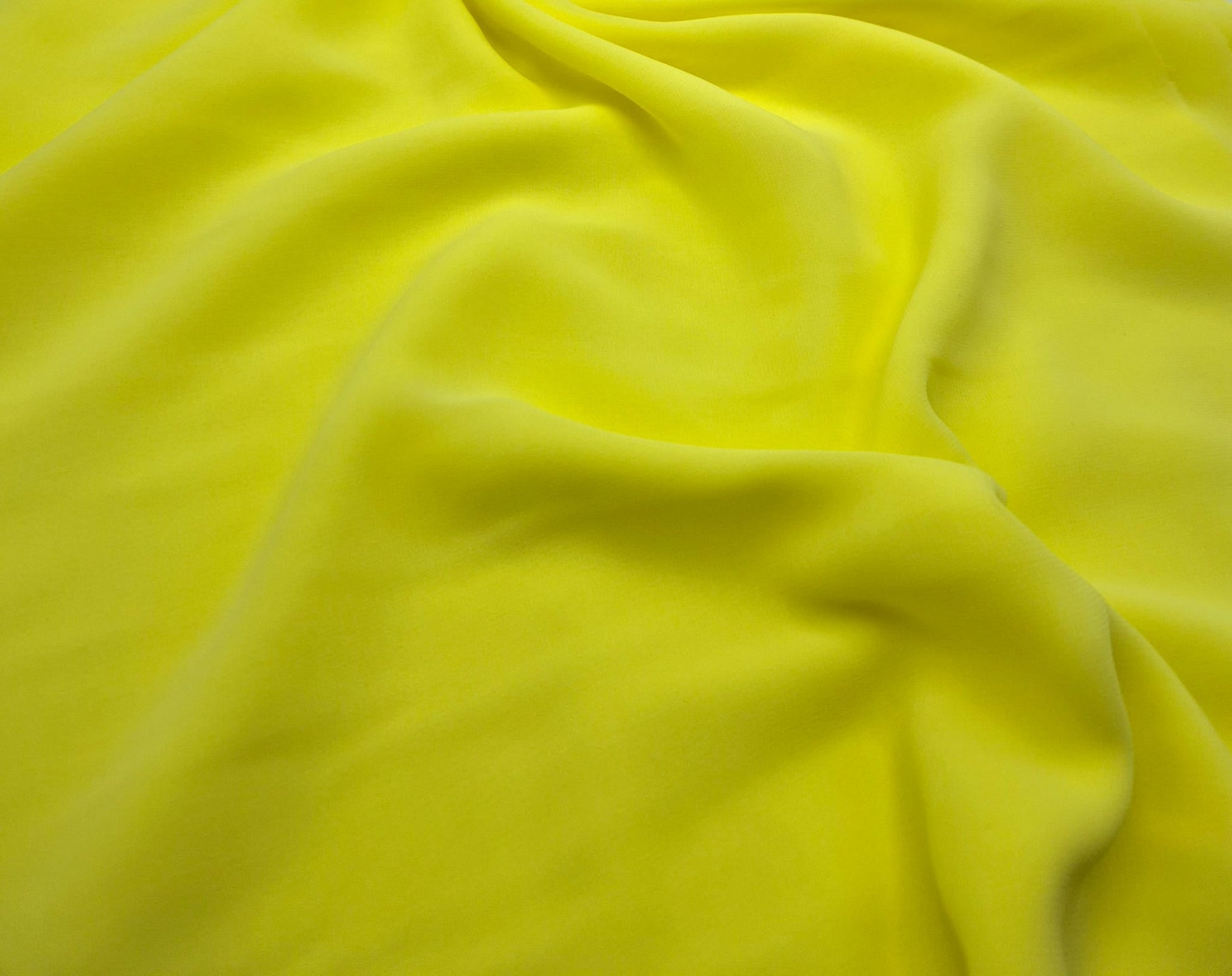 Plain Pale Yellow Chiffon Sheer Dress Bridal Fabric - T9 Fabrics
