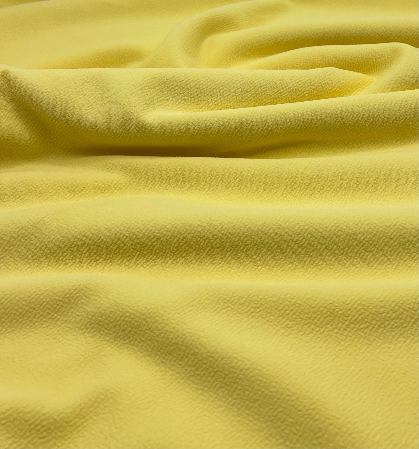 Plain Pastel Yellow Liverpool Bullet Stretch Fabric - T9 Fabrics