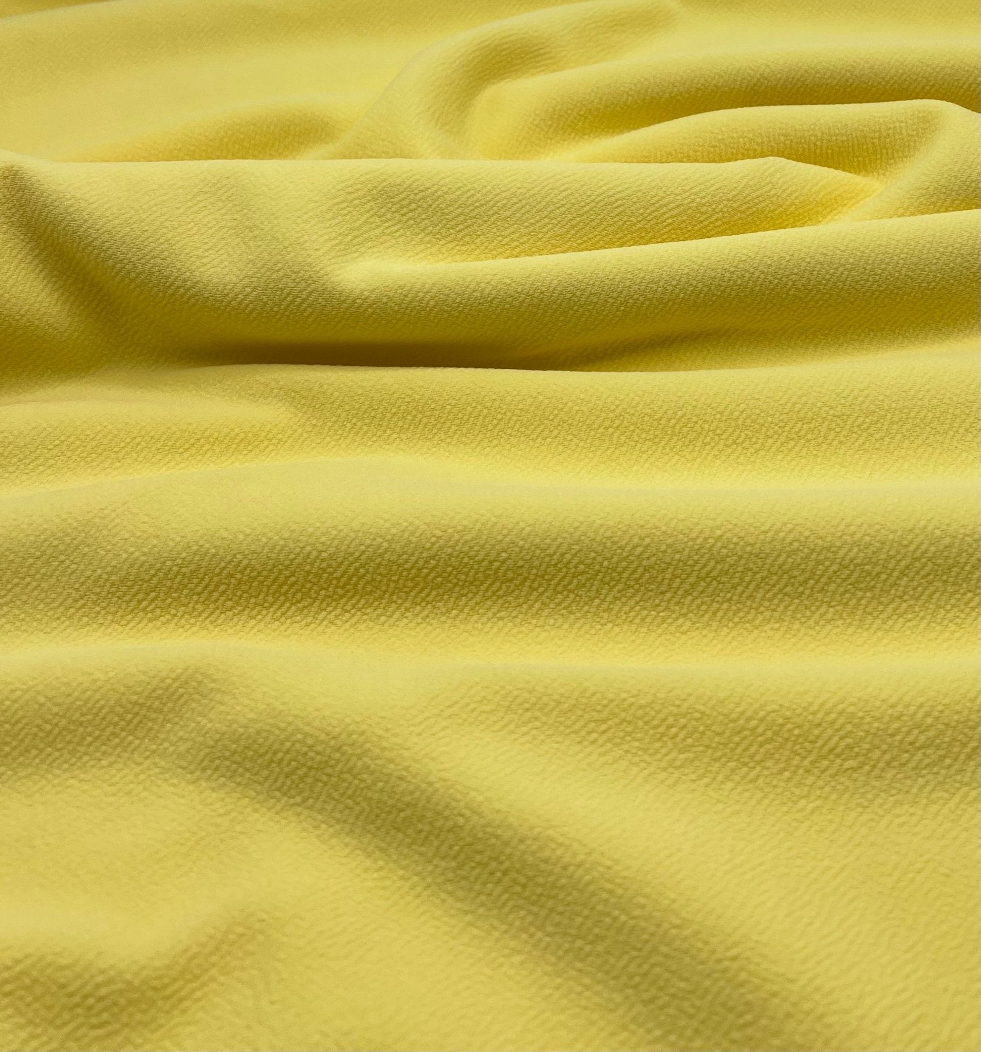 Plain Pastel Yellow Liverpool Bullet Stretch Fabric - T9 Fabrics