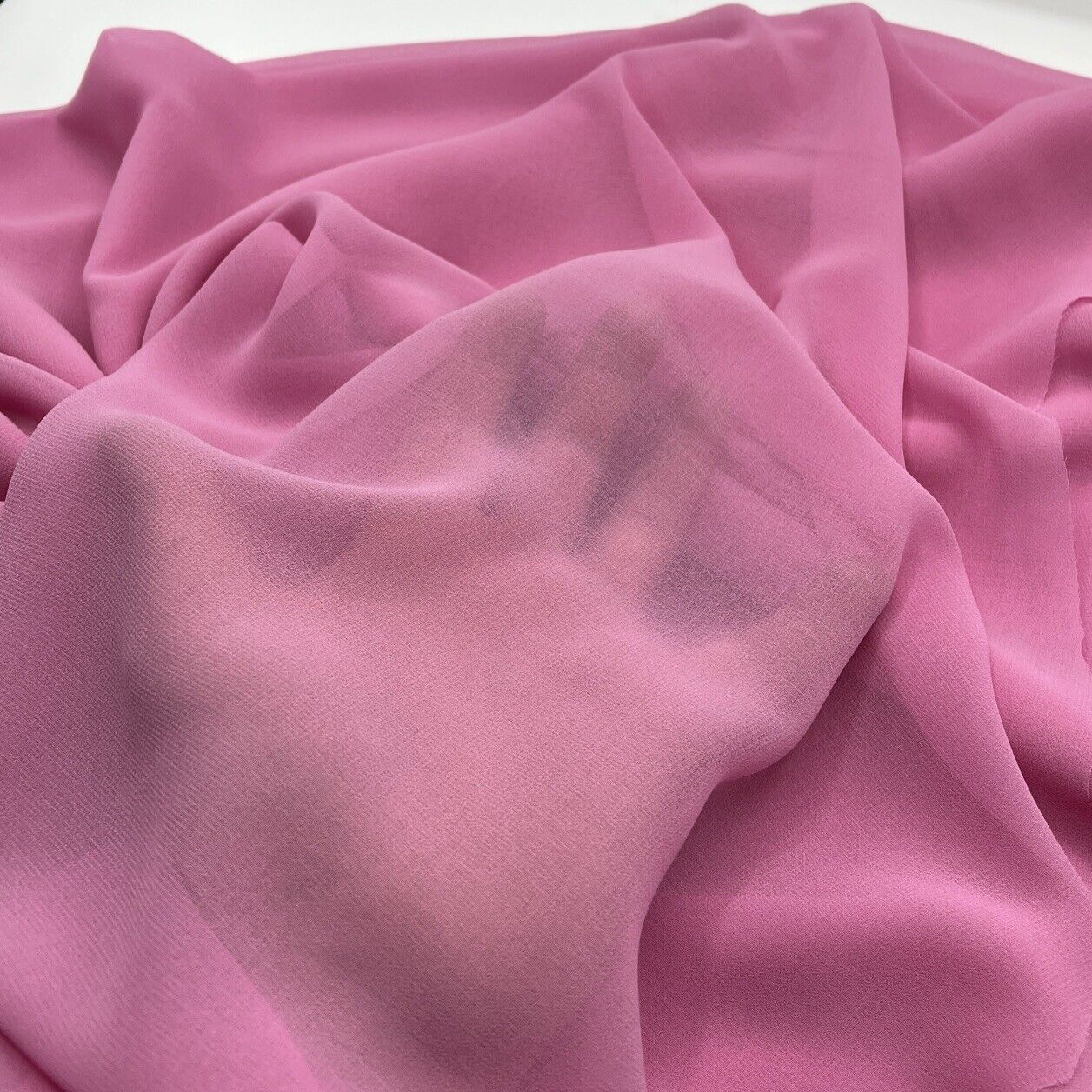 Plain Pink Chiffon Fabric - T9 Fabrics