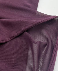 Plain Plum Mesh Fabric Stretch - T9 Fabrics
