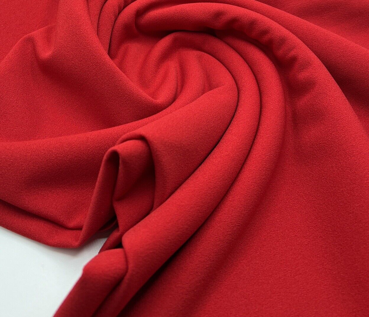 Plain Red Scuba Crepe Stretch Jersey Fabric 4 Way Stretch - T9 Fabrics