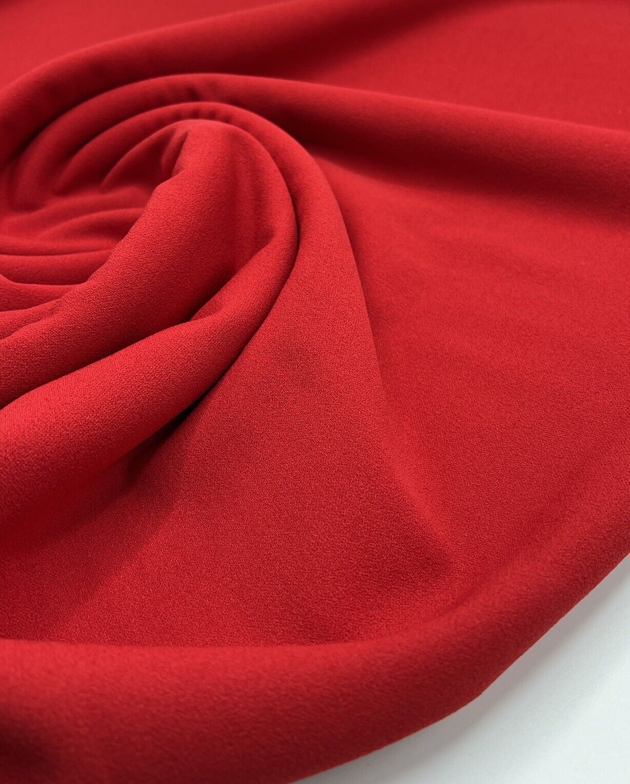 Plain Red Scuba Crepe Stretch Jersey Fabric 4 Way Stretch - T9 Fabrics