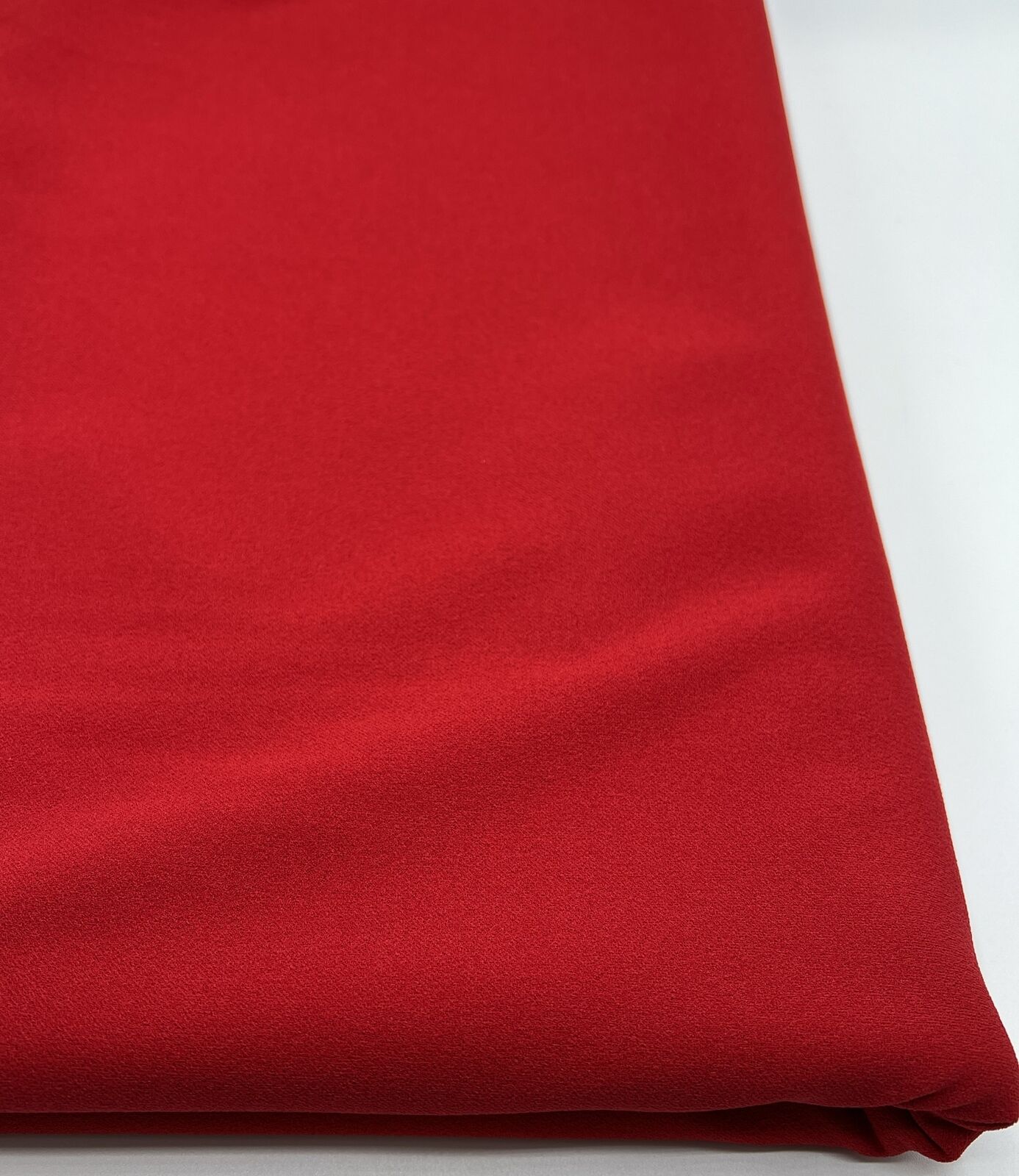 Plain Red Scuba Crepe Stretch Jersey Fabric 4 Way Stretch - T9 Fabrics