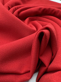 Plain Red Scuba Crepe Stretch Jersey Fabric 4 Way Stretch - T9 Fabrics