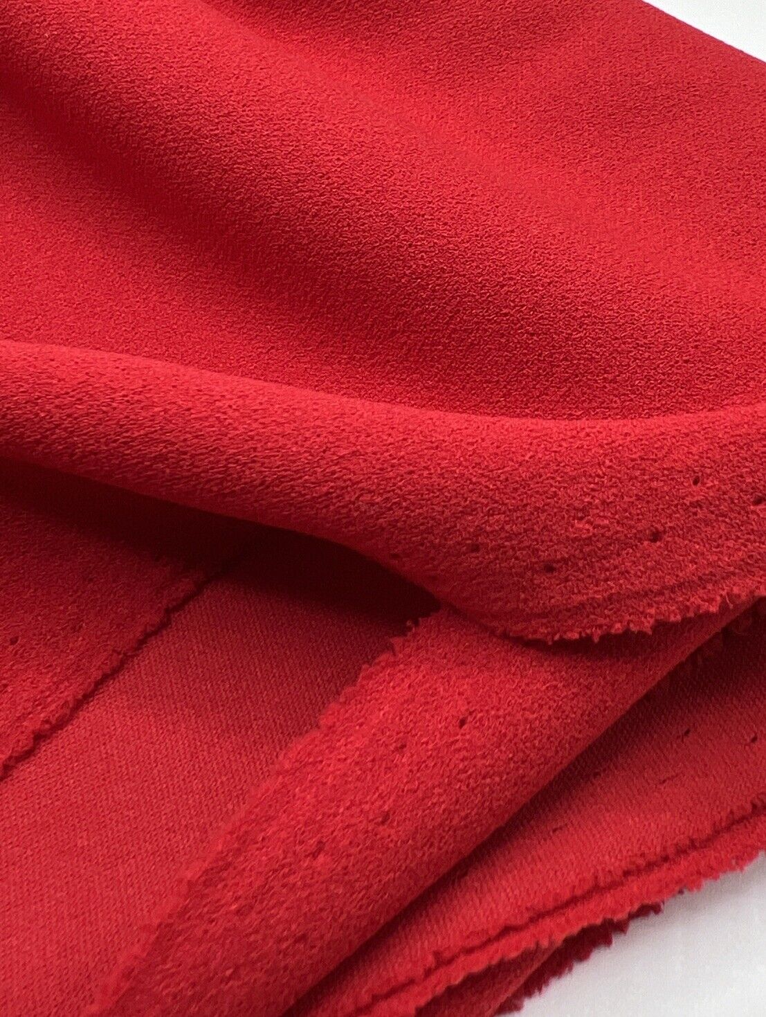 Plain Red Scuba Crepe Stretch Jersey Fabric 4 Way Stretch - T9 Fabrics