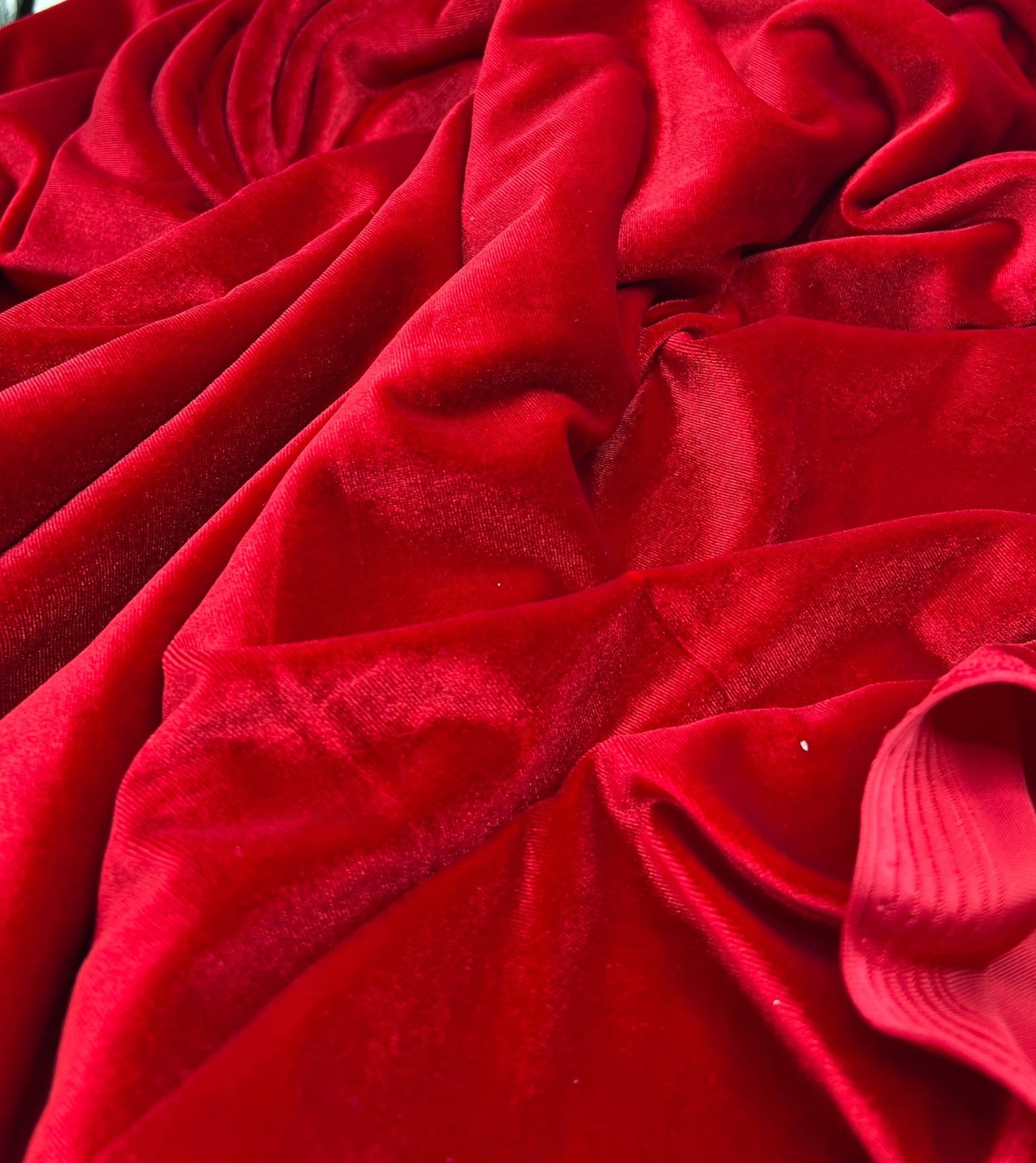 Plain Red Wine Velour Fabric - T9 Fabrics