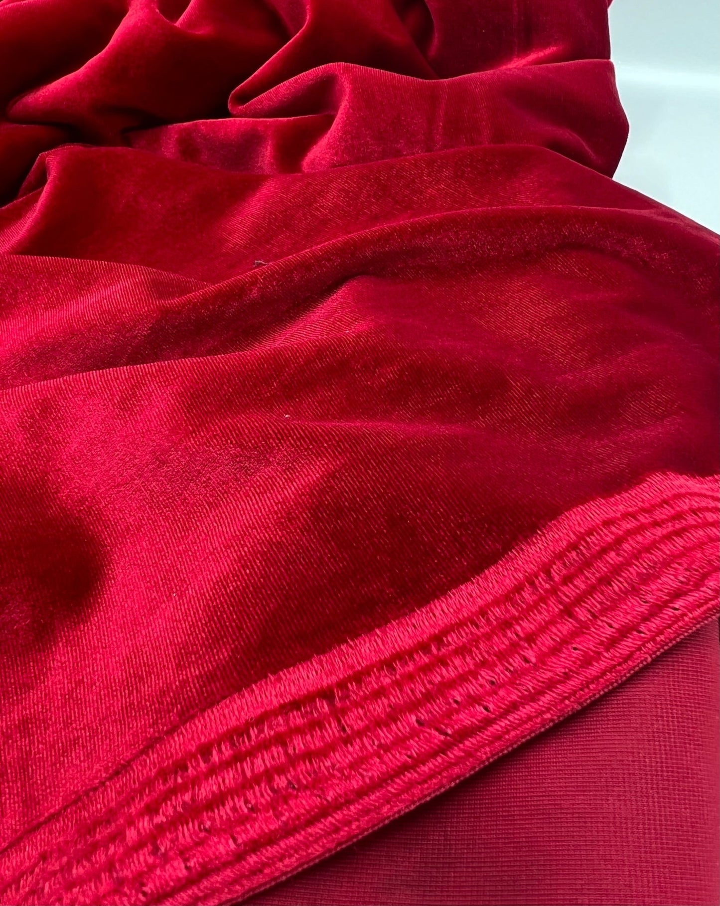 Plain Red Wine Velour Fabric - T9 Fabrics