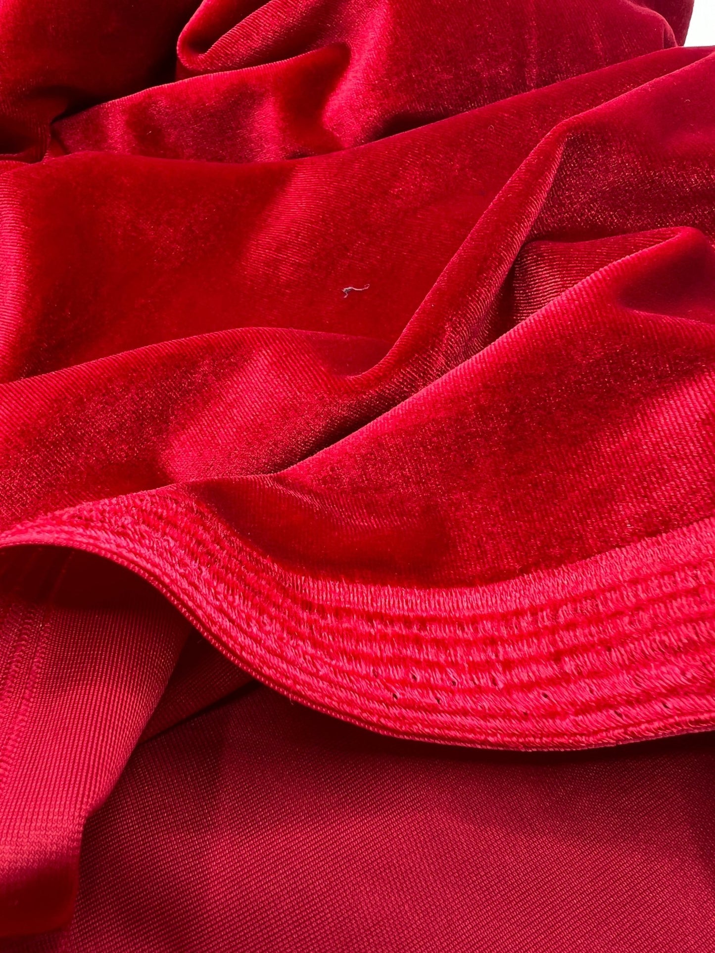 Plain Red Wine Velour Fabric - T9 Fabrics