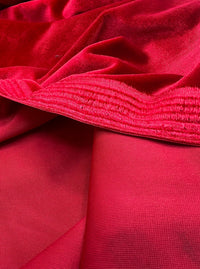 Plain Red Wine Velour Fabric - T9 Fabrics