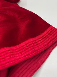 Plain Red Wine Velour Fabric - T9 Fabrics