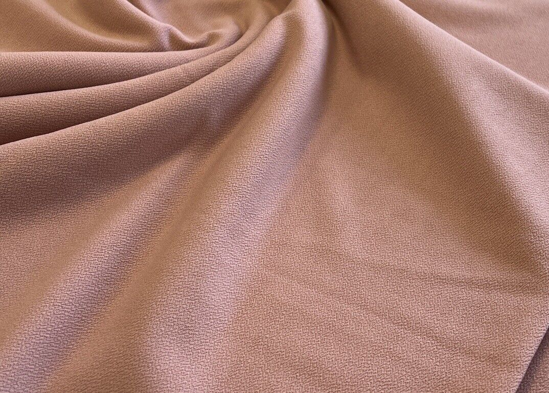 Plain Rose Scuba Crepe Stretch Jersey Fabric 4 Way Stretch - T9 Fabrics