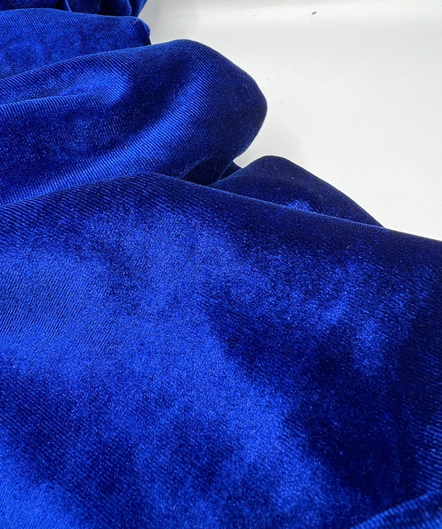 Plain Royal Blue Velour Fabric - T9 Fabrics