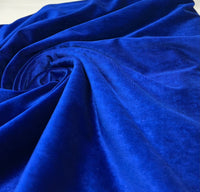 Plain Royal Blue Velour Fabric - T9 Fabrics