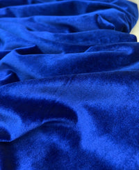 Plain Royal Blue Velour Fabric - T9 Fabrics