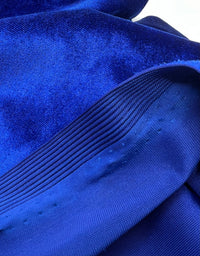 Plain Royal Blue Velour Fabric - T9 Fabrics