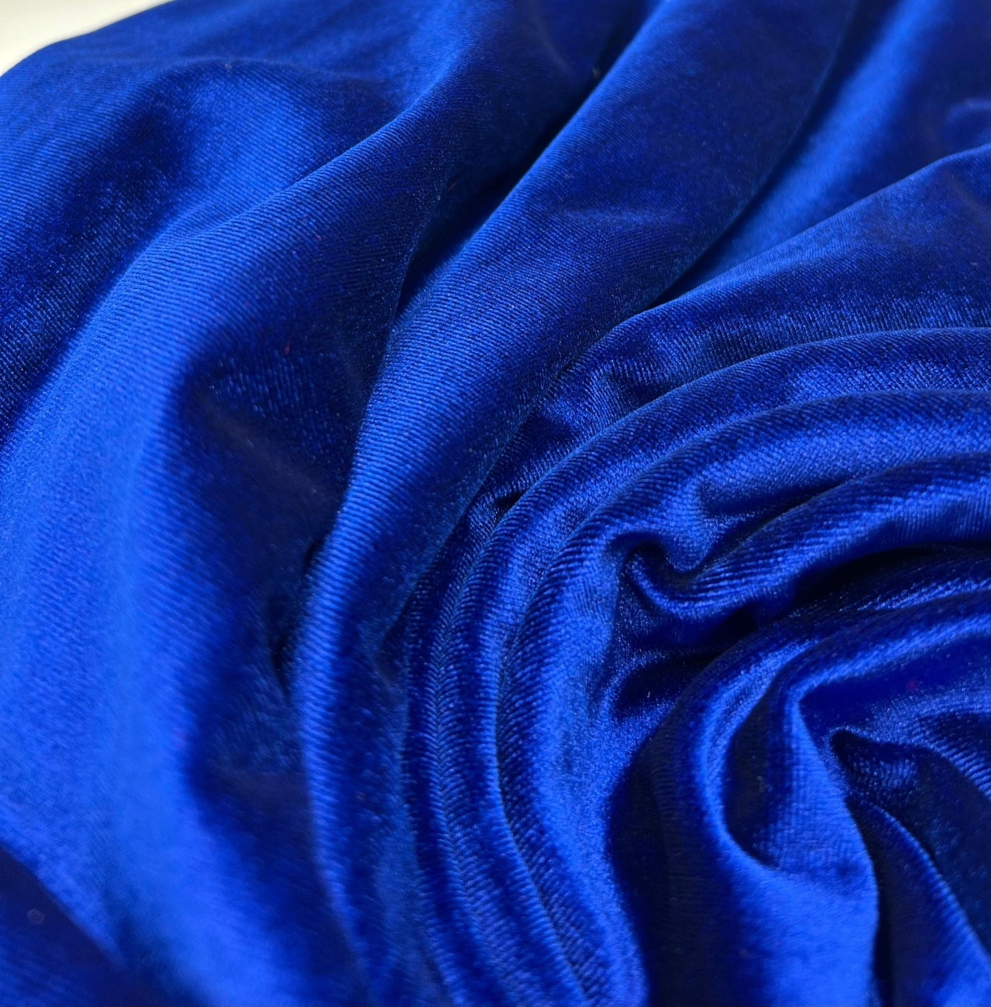 Plain Royal Blue Velour Fabric - T9 Fabrics