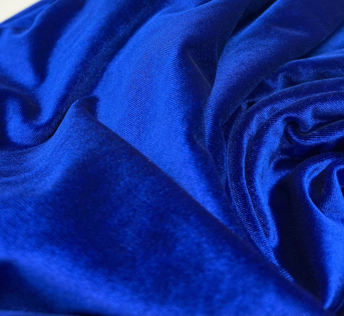 Plain Royal Blue Velour Fabric - T9 Fabrics