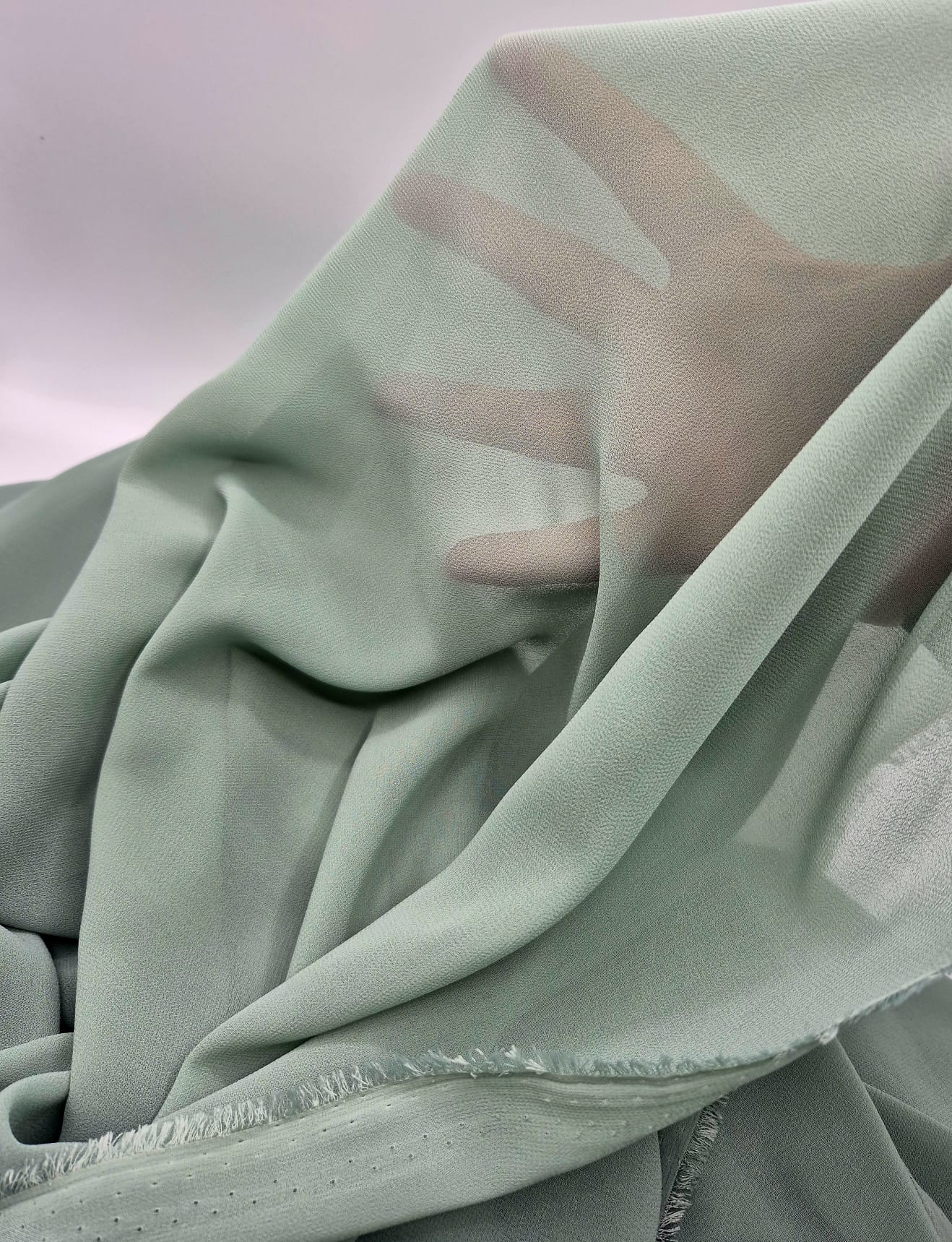 Plain Sage Chiffon Sheer Dress Bridal Fabric - T9 Fabrics