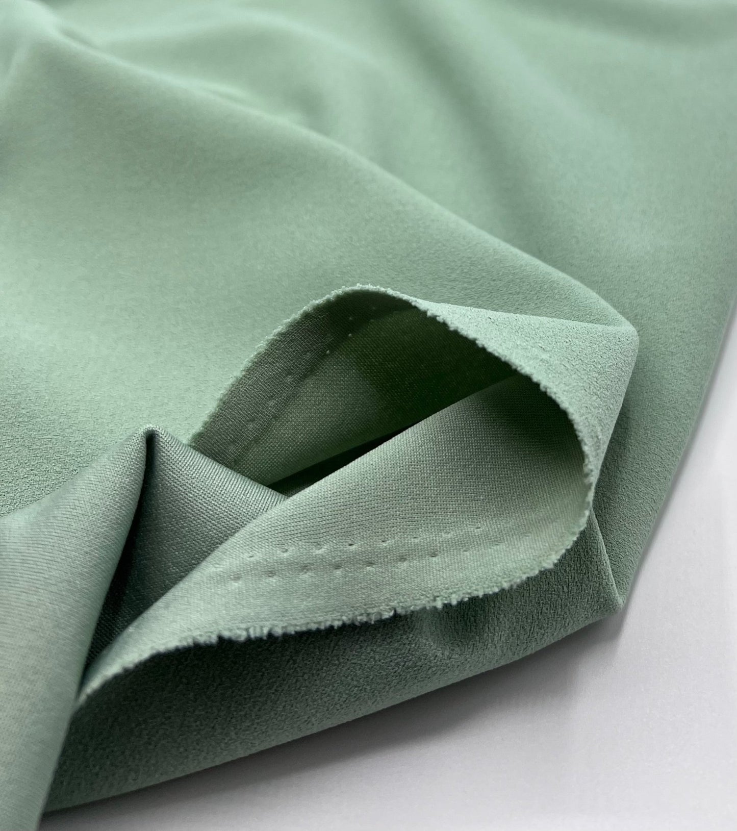 Plain Sage Scuba Crepe Stretch Jersey Fabric 4 Way Stretch - T9 Fabrics