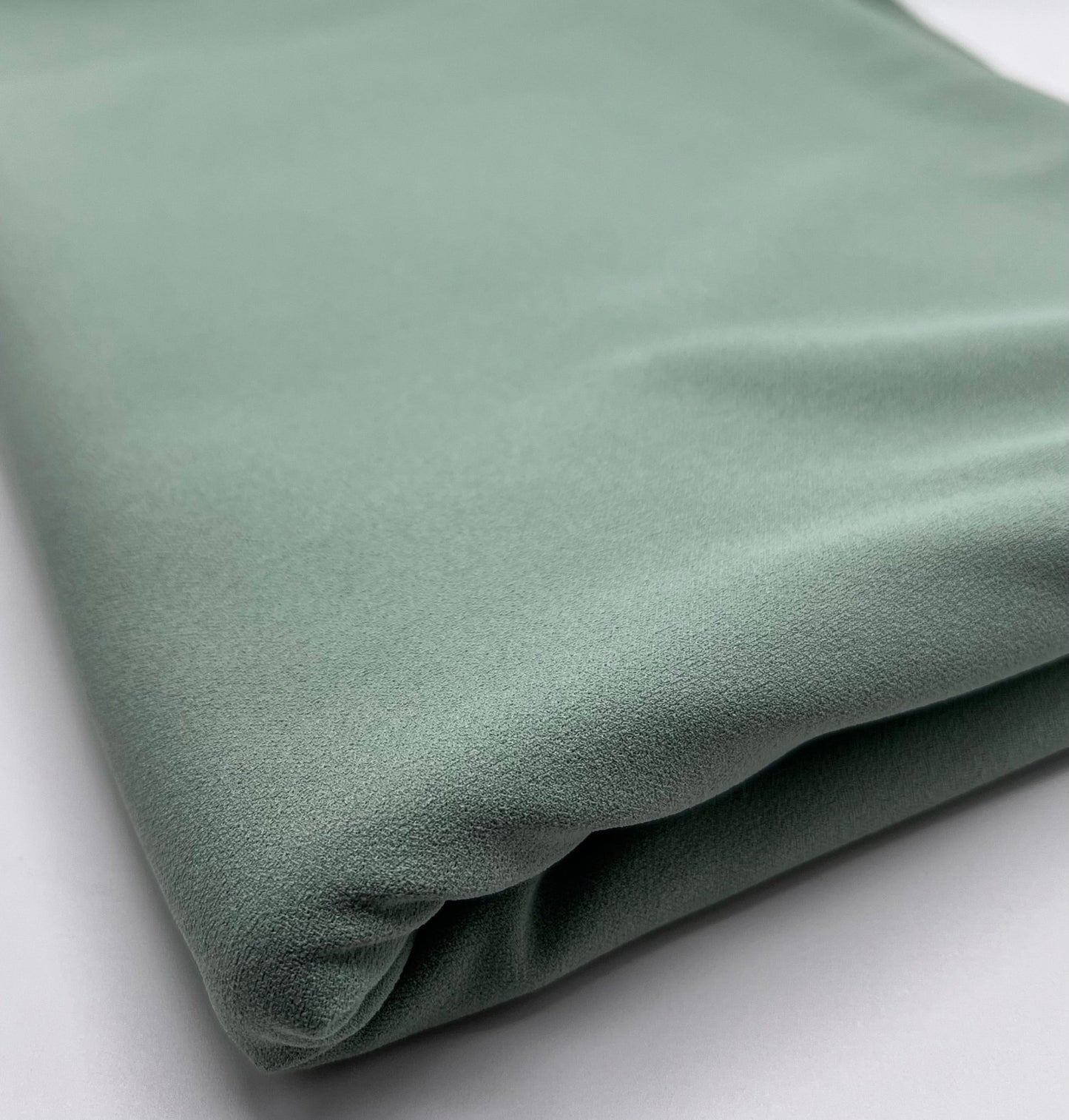 Plain Sage Scuba Crepe Stretch Jersey Fabric 4 Way Stretch - T9 Fabrics