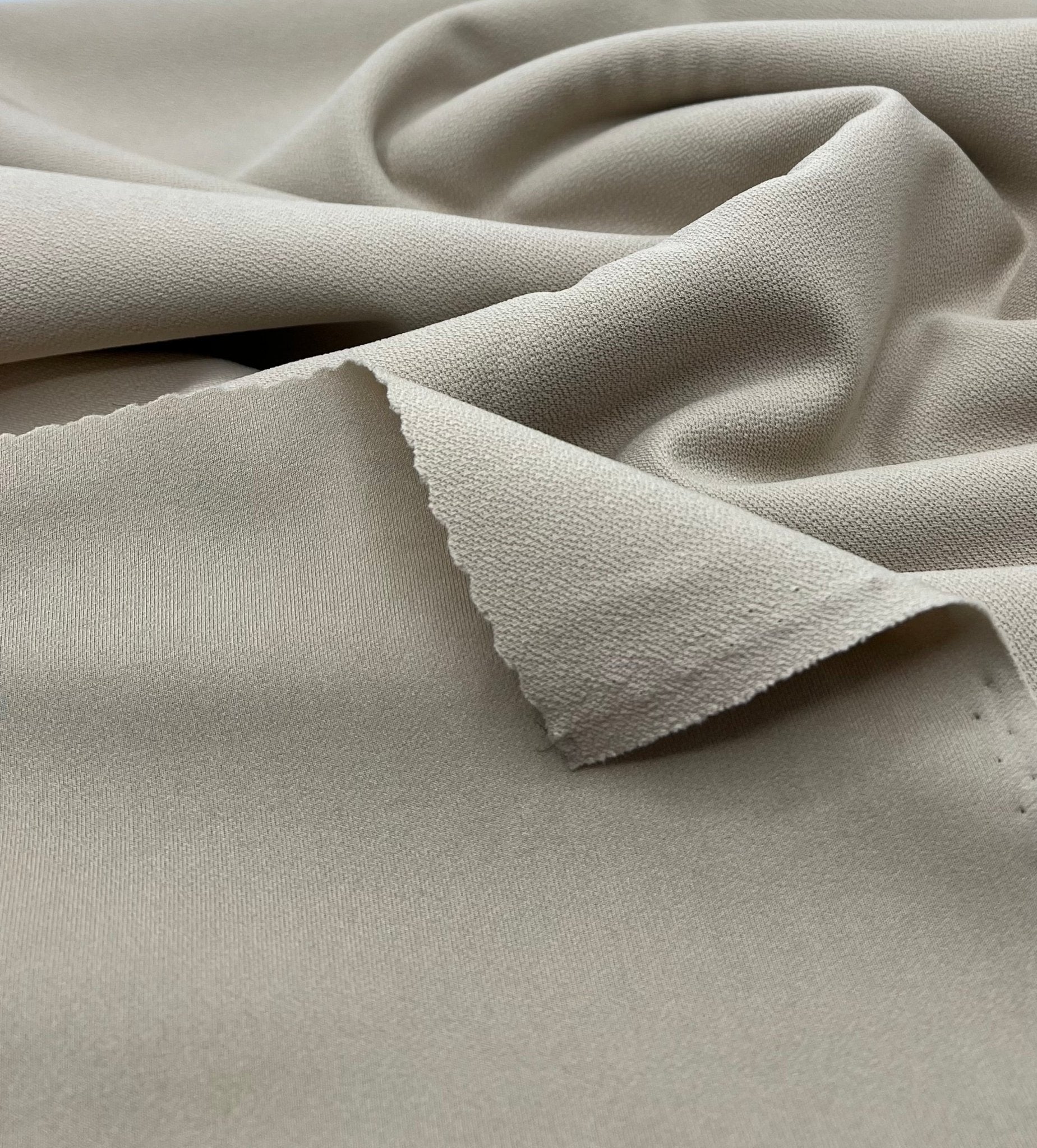 Plain Stone Scuba Crepe Stretch Jersey Fabric 4 Way Stretch - T9 Fabrics