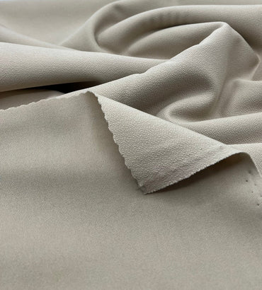 Plain Stone Scuba Crepe Stretch Jersey Fabric 4 Way Stretch - T9 Fabrics