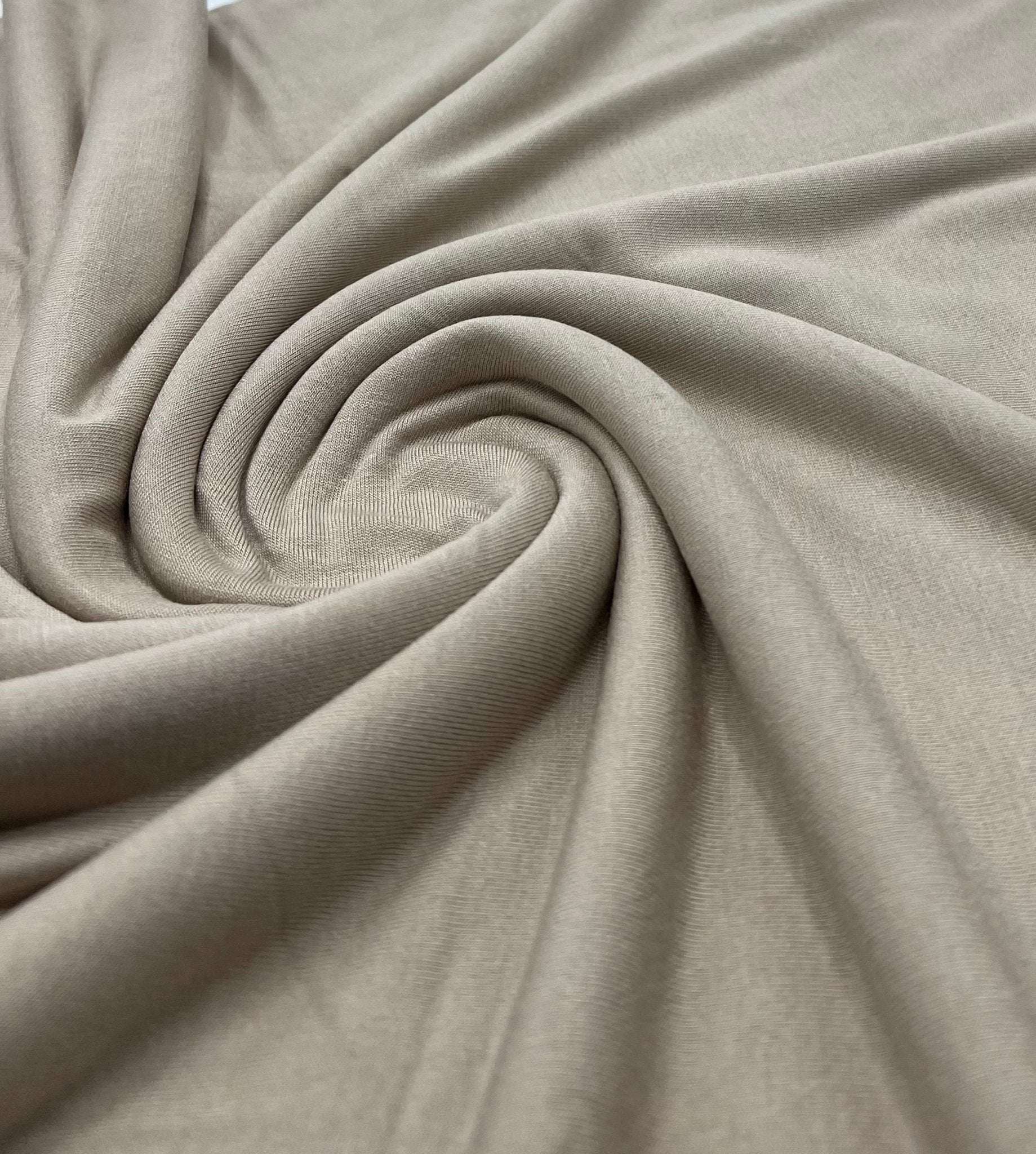 Plain Stone Viscose Elastane Fabric 4 Way Stretch Jersey - T9 Fabrics