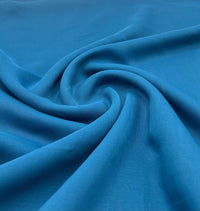 Plain Teal Blue Chiffon Sheer Dress Bridal Fabric - T9 Fabrics