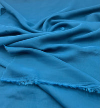 Plain Teal Blue Chiffon Sheer Dress Bridal Fabric - T9 Fabrics