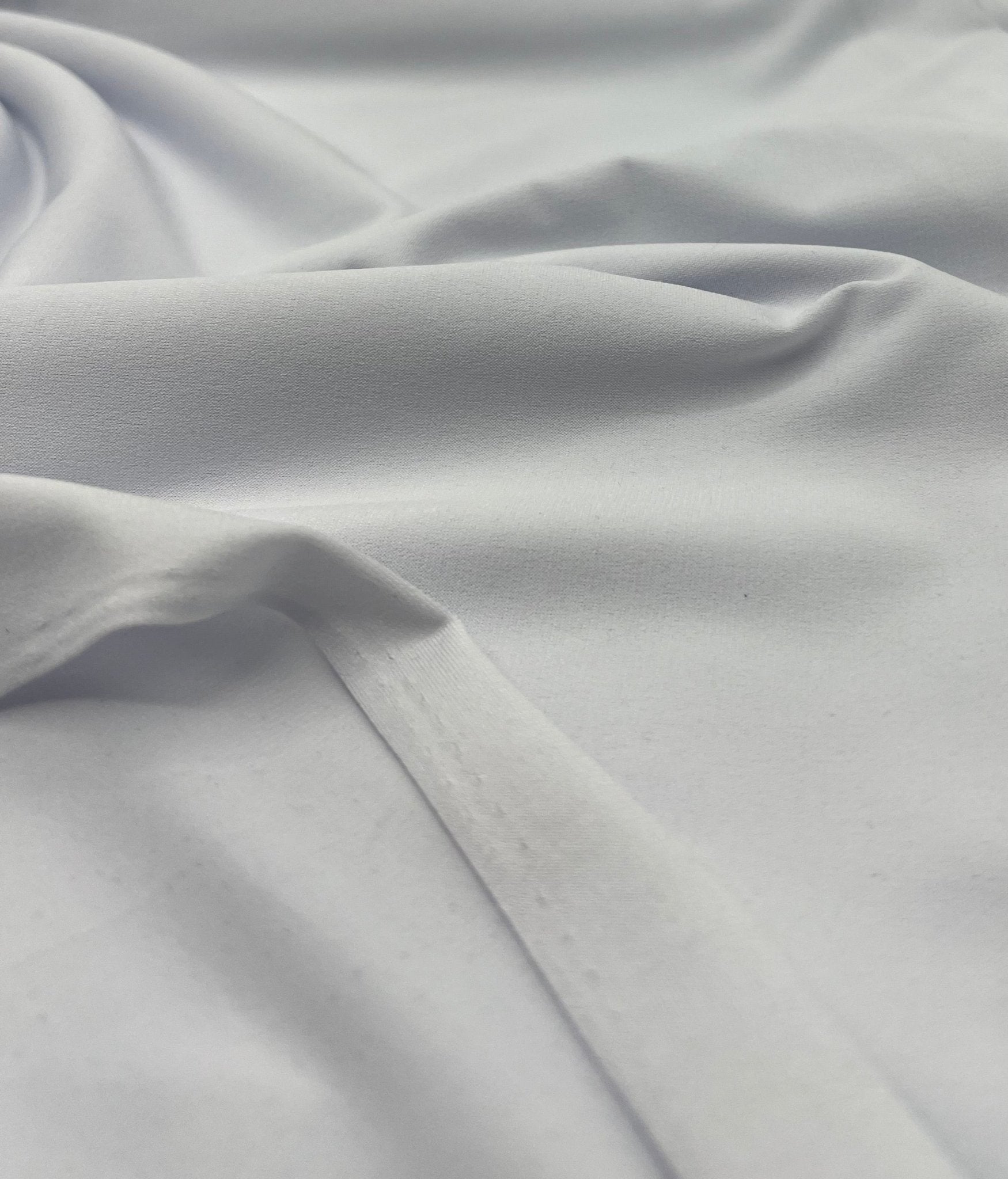 Plain White ITY 4 Way Stretch Fabric - T9 Fabrics