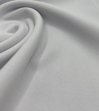 Plain White Scuba Crepe Stretch Jersey Fabric 4 Way Stretch - T9 Fabrics