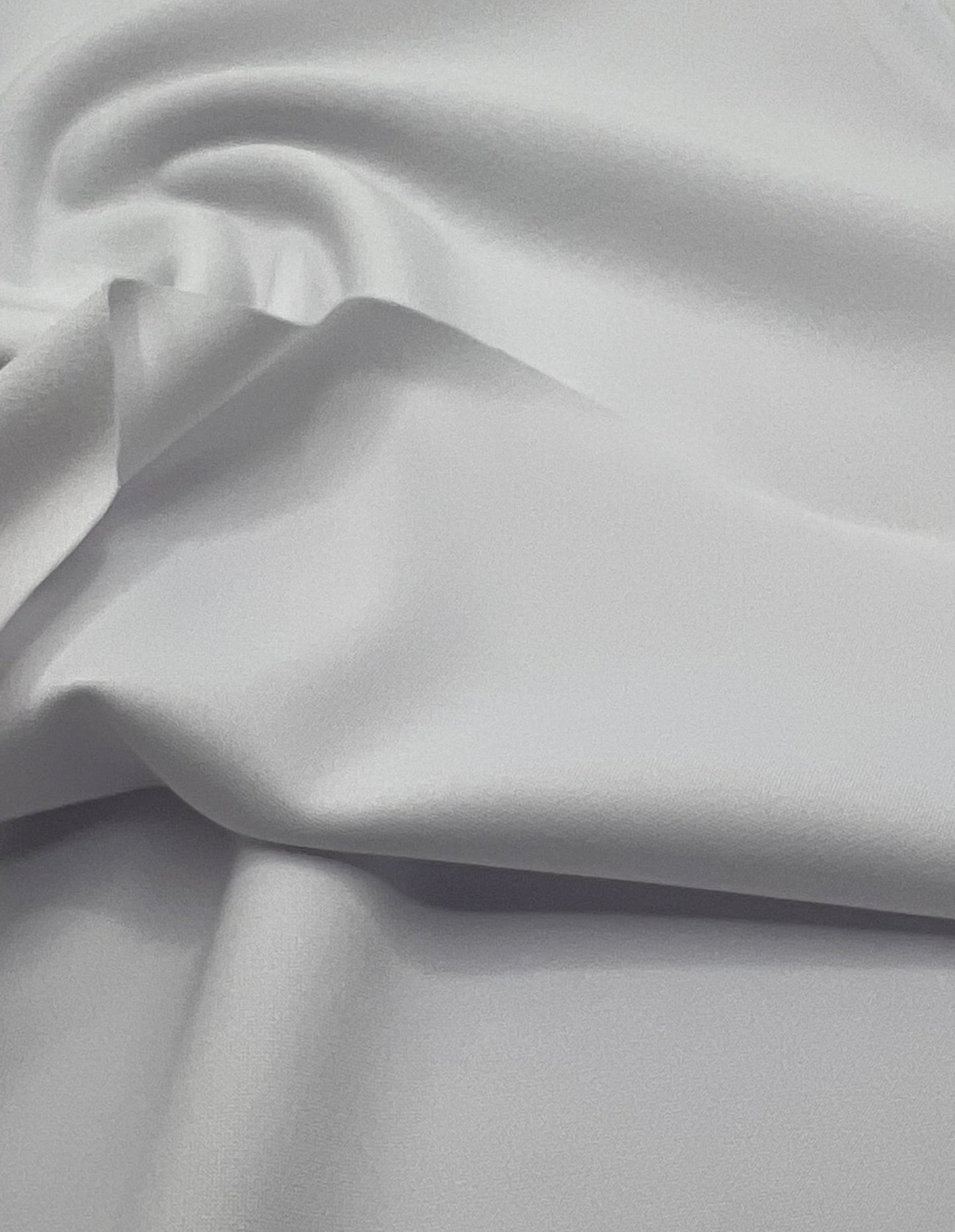 Plain White Scuba Crepe Stretch Jersey Fabric 4 Way Stretch - T9 Fabrics