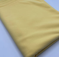 Plain Yellow Lemon Scuba Crepe Stretch Jersey Fabric 4 Way Stretch - T9 Fabrics