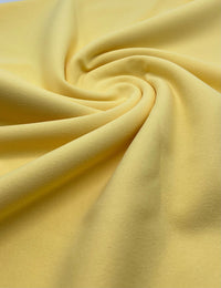 Plain Yellow Lemon Scuba Crepe Stretch Jersey Fabric 4 Way Stretch - T9 Fabrics