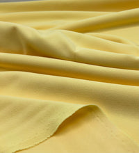 Plain Yellow Lemon Scuba Crepe Stretch Jersey Fabric 4 Way Stretch - T9 Fabrics