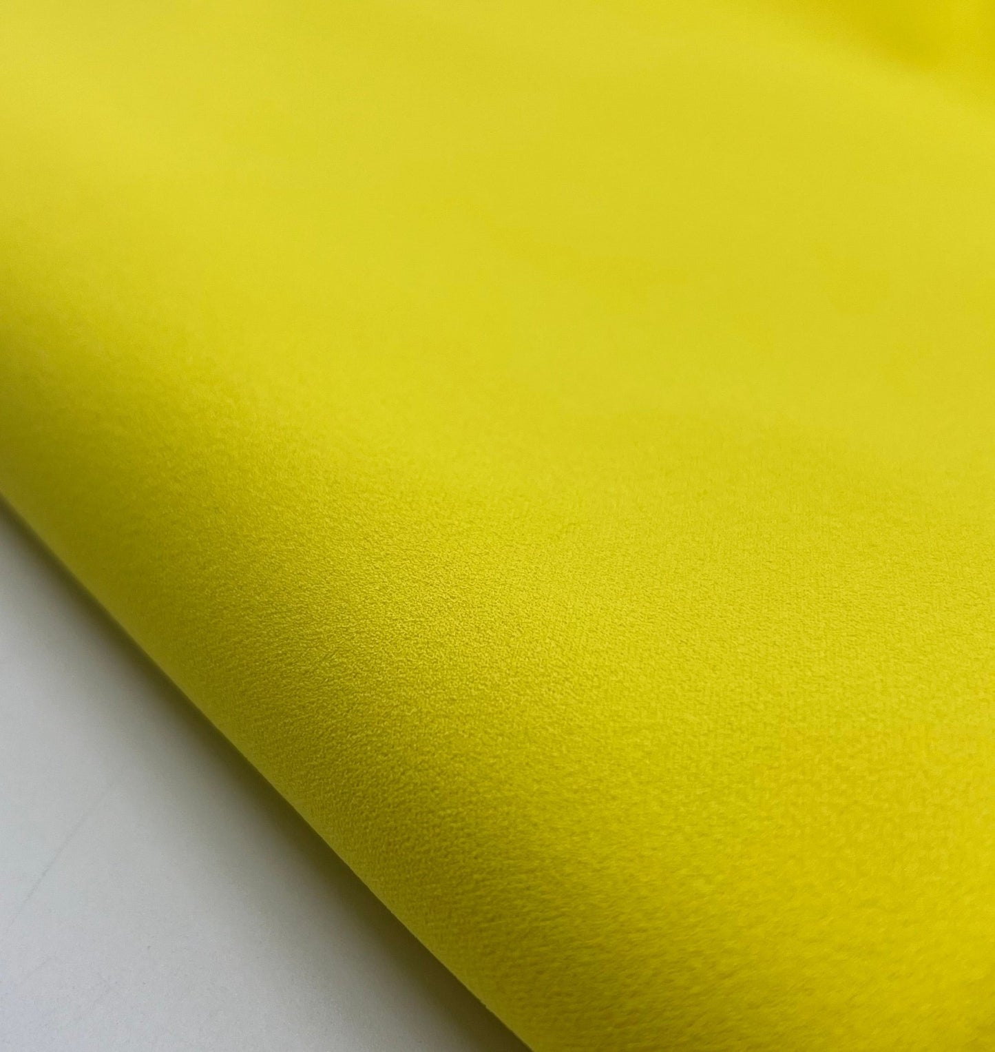 Plain Yellow Scuba Crepe Stretch Jersey Fabric 4 Way Stretch - T9 Fabrics
