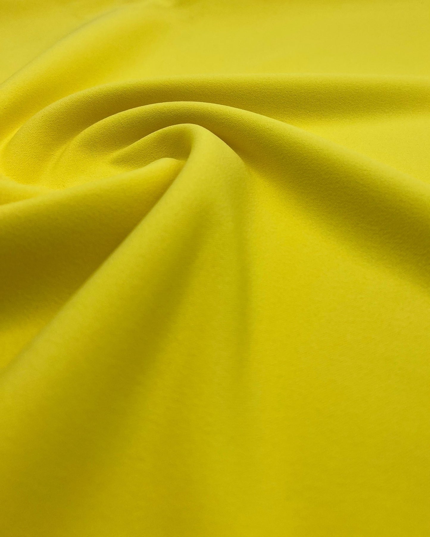 Plain Yellow Scuba Crepe Stretch Jersey Fabric 4 Way Stretch - T9 Fabrics