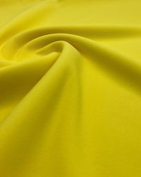 Plain Yellow Scuba Crepe Stretch Jersey Fabric 4 Way Stretch - T9 Fabrics