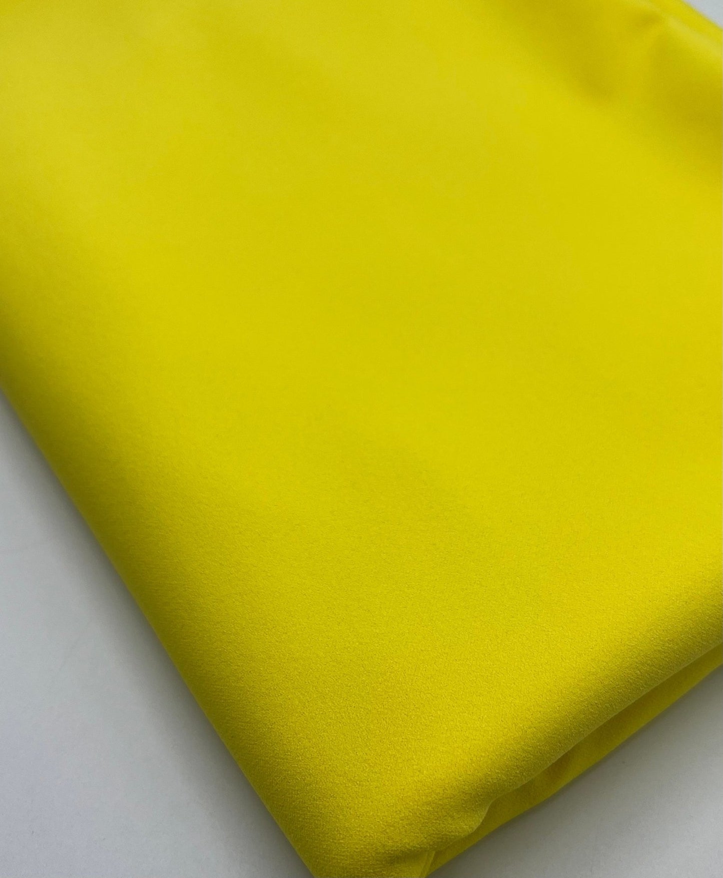 Plain Yellow Scuba Crepe Stretch Jersey Fabric 4 Way Stretch - T9 Fabrics