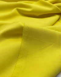 Plain Yellow Scuba Crepe Stretch Jersey Fabric 4 Way Stretch - T9 Fabrics