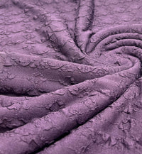 Plum Bubble Textured Jacquard Stretch Fabric - T9 Fabrics