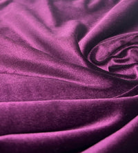 Plum Plain Velour Spandex Stretch Fabric - T9 Fabrics
