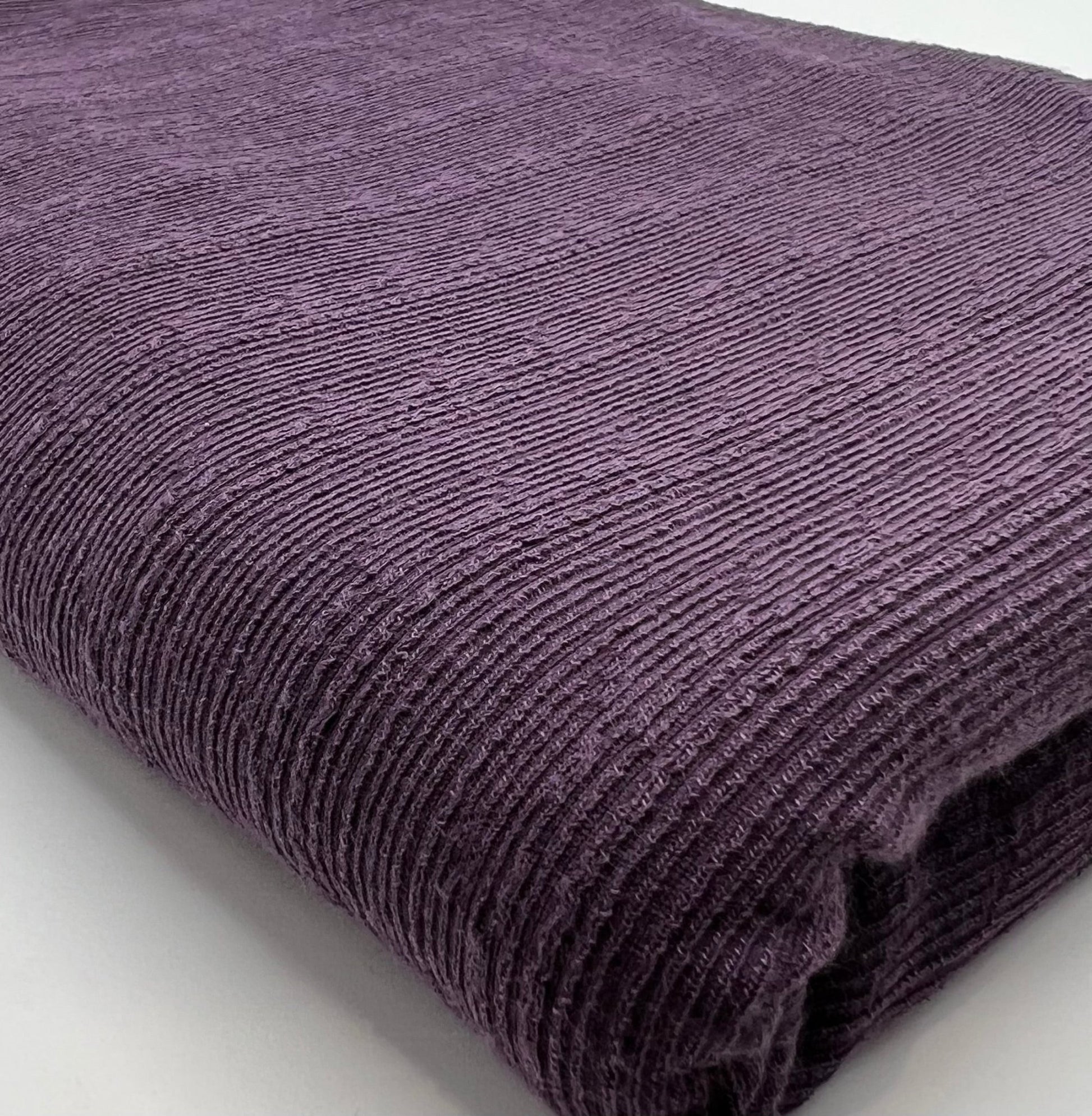 Plum Soft Striped Textured Stretch Fabric - T9 Fabrics