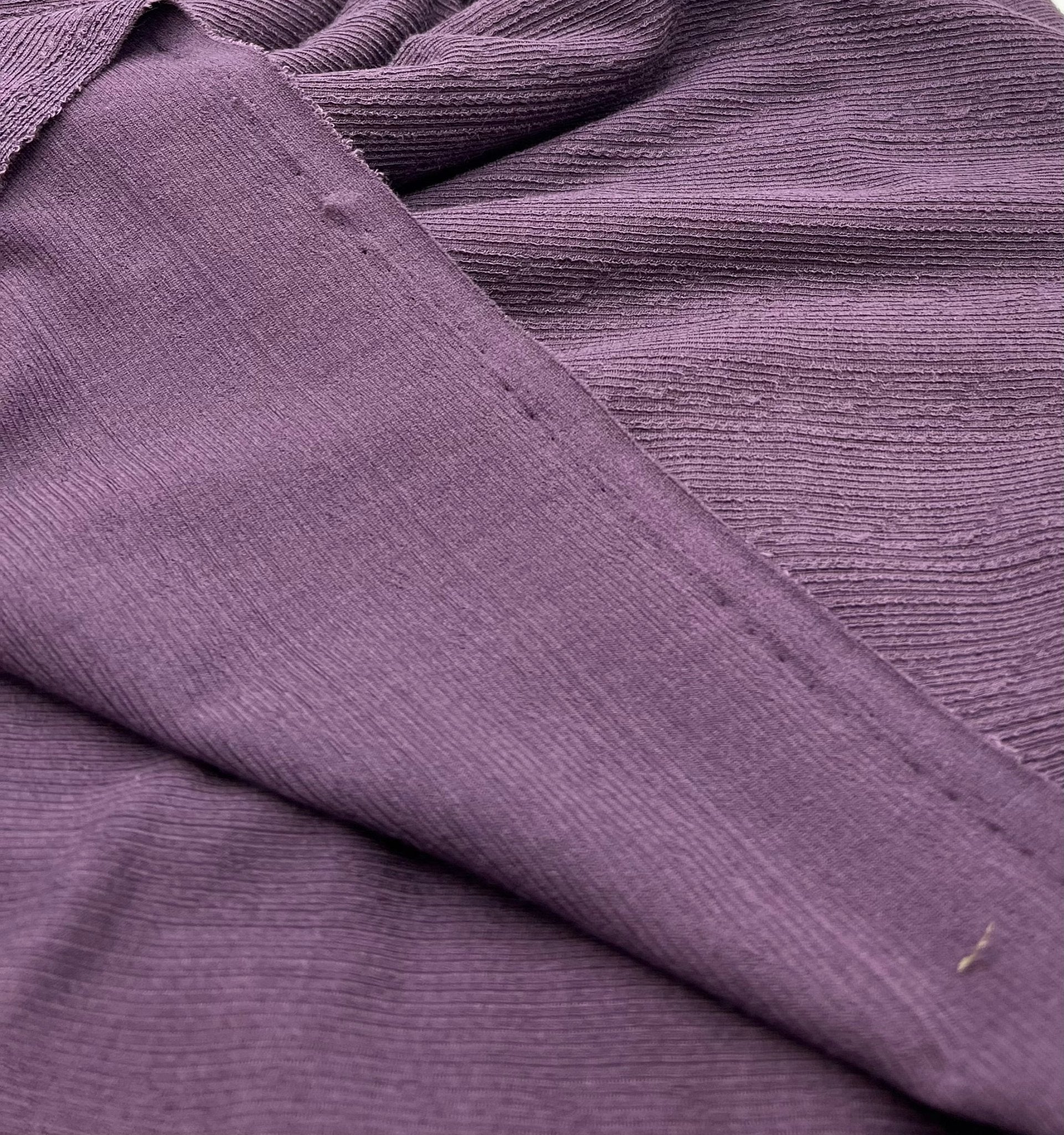 Plum Soft Striped Textured Stretch Fabric - T9 Fabrics